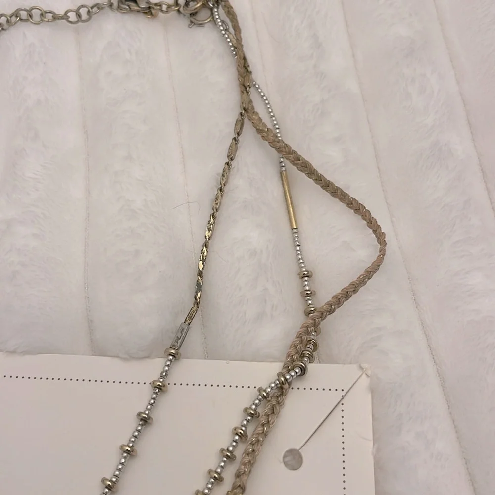 Stella and Dot Riad 7-in-1 or 3-in-1 layered rose quartz tassel Necklace EUC - Picture 6 of 10